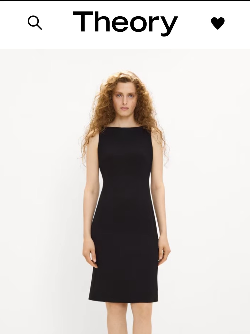 THEORY Flared Dress in Admiral Crepe Black